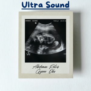 Neutral Ultrasound Photo Baby Announcement Instagram Post